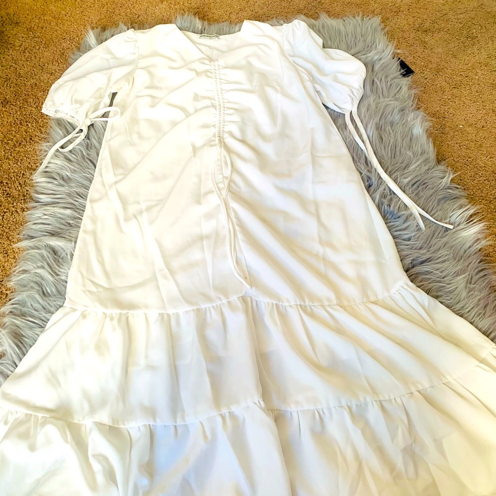 White A Dress. Suitable for maternity lovely dress